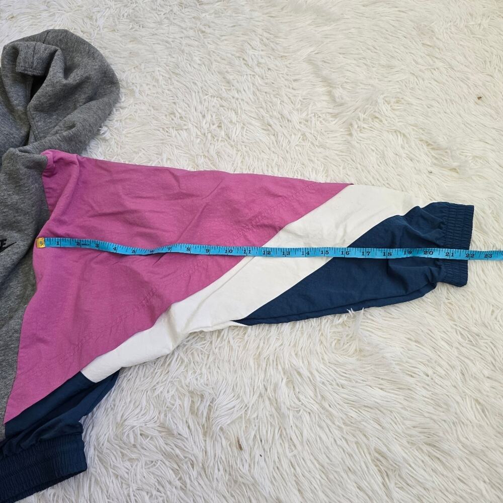 Vintage Style Retro 90s Nike Colorblock Icon Clash Hoodie SZ XS - Picture 13 of 15